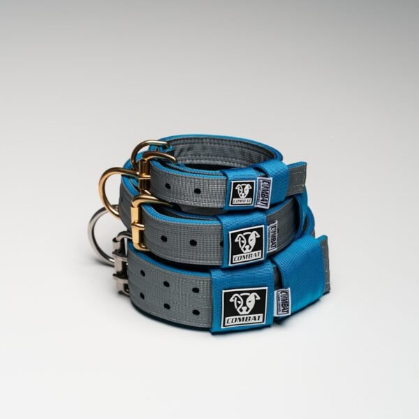 Grey + Blue Heavy Duty Dog Collars
