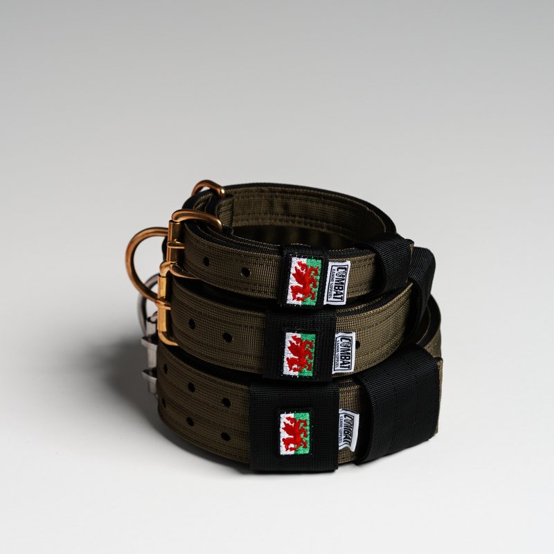 Olive + Black (Welsh) Heavy Duty Dog Collars